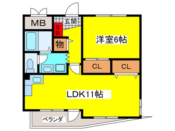 タウンハイツ加美駅前の物件間取画像